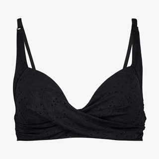 Osaga voorgevormde dames bikinitop broderie zwart