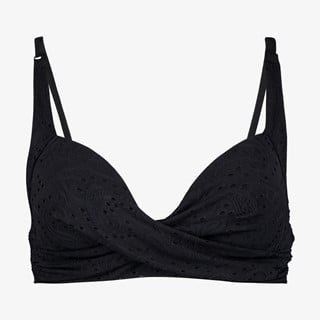 Osaga voorgevormde dames bikinitop broderie zwart