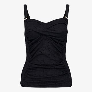 Osaga voorgevormde tankinitop broderie zwart