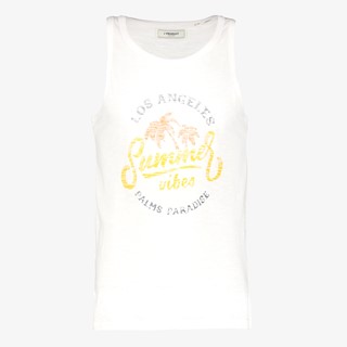 Produkt heren singlet met print wit