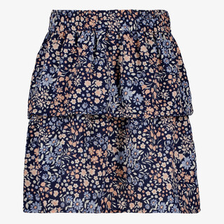 Name it Vinaya meisjes rok met bloemen blauw