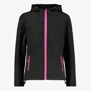 Mountain Peak kinder outdoor softshell jas zwart