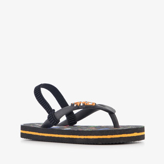 Jongens teenslippers met auto's zwart