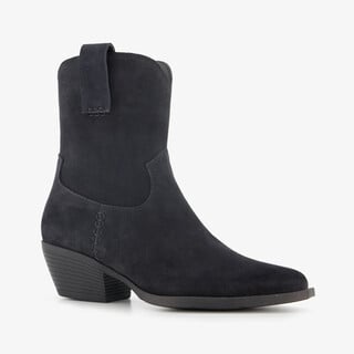 Harper suede dames western laarzen zwart