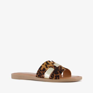 Nova dames slippers met luipaardprint