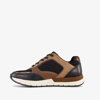 Tamaris dames sneakers bruin zwart