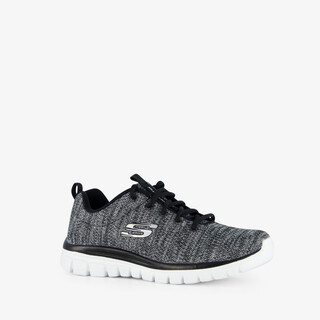 Skechers dames sneakers zwart wit