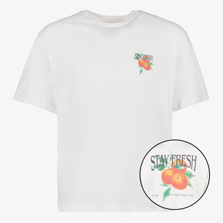 Produkt heren T-shirt met backprint wit