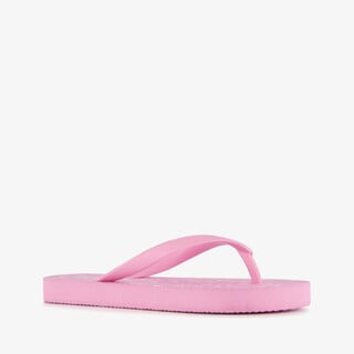 Meisjes teenslippers met smileys roze