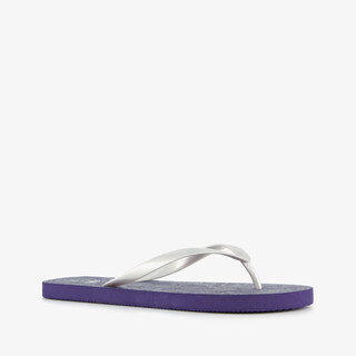 Dames teenslippers met print blauw