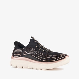 Skechers Slip-ins: Summits Plus dames sneakers zwart roze