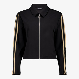 TwoDay dames jas met beige strepen zwart