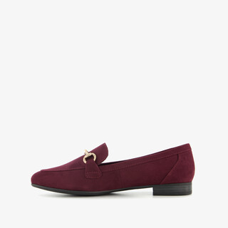 Nova dames loafers met gesp bordeauxrood