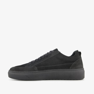Van Beers leren heren sneakers zwart