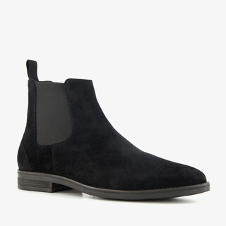 Van Beers suede heren Chelsea boots zwart