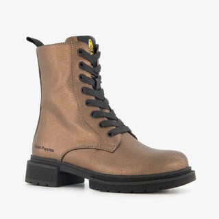 Hush Puppies dames veterboots brons