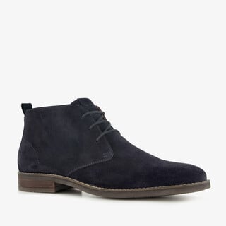 Van Beer leren heren veterschoenen blauw