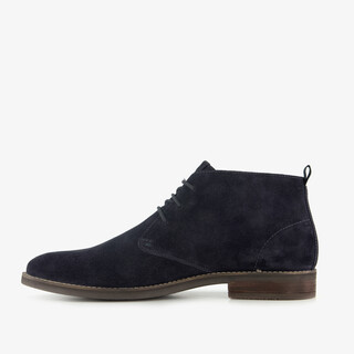 Van Beer leren heren veterschoenen blauw