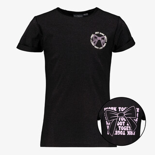 TwoDay meisjes T-shirt met backprint zwart