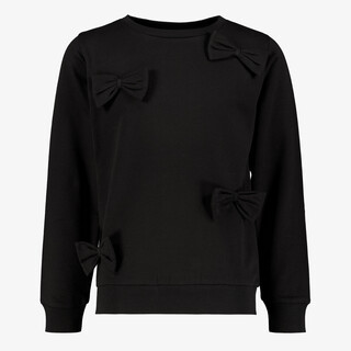 TwoDay meisjes sweater met strikjes zwart