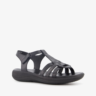Hush Puppies leren dames sandalen zwart