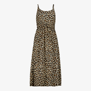 TwoDay dames maxi jurk met panterprint beige