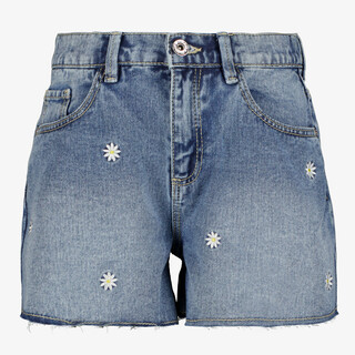 TwoDay meisjes denim short met madeliefjes