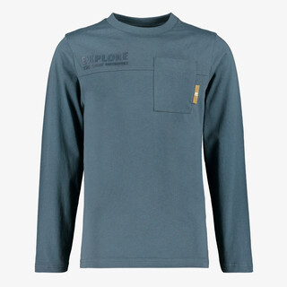 Unsigned jongens shirt met borstzakje blauw