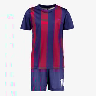 Dutchy kinder sport set met rugnummer 10 blauw rood