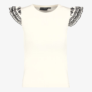 TwoDay meisjes top met vlindermouwtjes wit