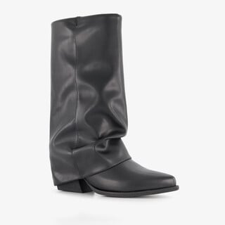 Blue Box dames cowboylaarzen met overslag zwart