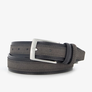 Heren riem imitatie suede zwart