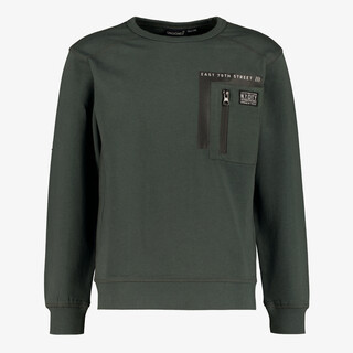 Unsigned jongens sweaters met borstzakje groen