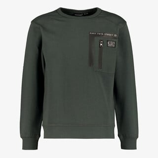 Unsigned jongens sweaters met borstzakje groen