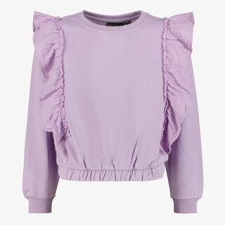 TwoDay meisjes sweater met ruches lila