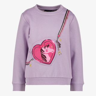 TwoDay meisjes sweater met ritsvakje lila