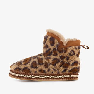 Thu!s gevoerde dames pantoffels met luipaardprint