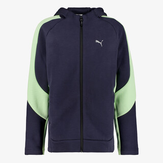 Puma Evostripe Fullzip kinder sweatvest zwart groen