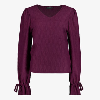 TwoDay dames top met lange mouwen donkerpaars