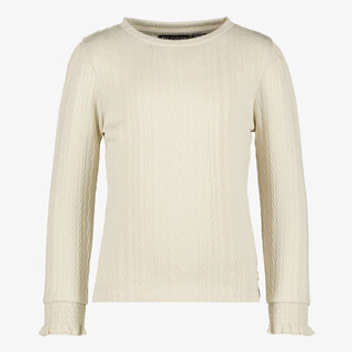 TwoDay meisjes top met lange mouwen lichtbeige