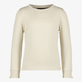 TwoDay meisjes top met lange mouwen lichtbeige