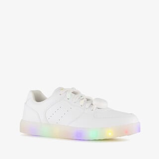 Scapino unisex sneakers wit met lichtjes in regenboogkleuren