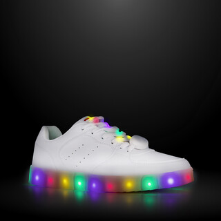Scapino unisex sneakers wit met lichtjes in regenboogkleuren