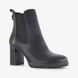 Tamaris dames enkellaarsjes zwart