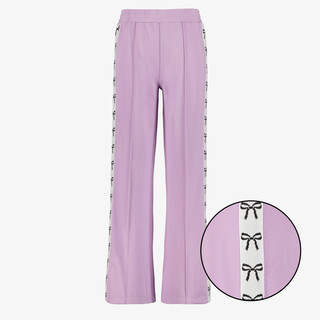 TwoDay meisjes wide leg broek lila en zwarte strikjes
