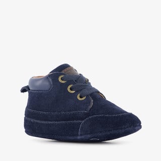 Groot suède babyschoenen blauw