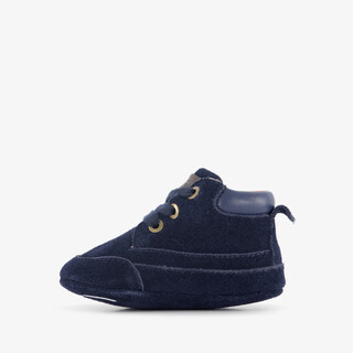 Groot suède babyschoenen blauw