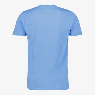 Unsigned heren T-shirt katoen met V-hals blauw