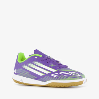 Adidas F50 Club IC kinder zaalschoenen paars groen