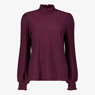 TwoDay dames top met col donkerpaars